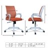 Mmarveal Mid Back Ergonomic Chair in Orange Colour