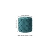 Dallas Solid Wood Ottoman Pouffee in Turquoise Sea Velvet