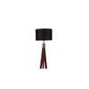 Simone Black Cotton Shade Floor Lamp
