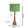 Devansh Green Jute  Table Lamp With  Wood Natural Base (7X7X21.25 Inches)-17