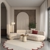 Jaipur Rugs Soft Floral Wool Dhurrie Rug White 6x8 ft