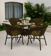 Ballarat  Wicker Table And Chair Set In  Brown Dual Tone Finish
