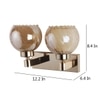 Eliante Modern Wall Lights Mild Steel & Glass Material Gold & Champaign Finish