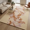 Presto Gold Abstract Hand Tufted Wool Carpet 6X9 Feet