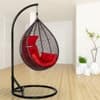 Premium Egg Single Seater Liner Swing Chair Red