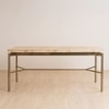 Nouve Stainless Steel Six Seater Dining Table in Gold Finish