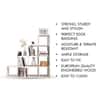 Hexa Engineered Wood Bookshelf Multipurpose Storage Rack in Frosty White Colour