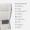 Ettorez Flair Hb Ultra Premium Leatherette Office Chair In Cream And Gray Colour