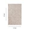Neulooms Handloom Knotted Reversible Flatweave Area Rug Wheat or Ivory 4x6