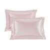 Stoa Paris Satin Pillow Covers,  Premium Plain Pillow Cover Set of 2, 68L x 45W cms - Blushing Pink