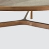 Albertoni Round Coffee Table With Ss Base In Bronze Colour