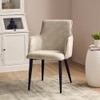 Serenity Fabric Dining Chair in Beige & White Colour