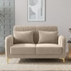 Monly Velvet 2 Seater Sofa Cream Color