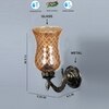 Devansh Metal Electric Wall Light in Antique gold Colour with Lavender Shade Count of 1 Light