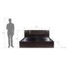 Aceso Solid Wood King Size Drawer Storage Bed In Melamine Finish