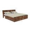 Hainan Platform Storage King Bed In Brown Finish