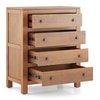 Walter Solid Wood Chest of Drawers in Amber Walnut Finish