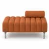 Doe Buck Luxury Boucle Accent Lounge Chair in Rust Colour with Black Metal Legs