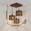 Lyon Brown Solid Wood Cluster Hanging Light