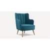 Lerrot Accent chair Velvet in T Blue Color