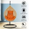 Rattan Egg Single Seater 6 Star Swing Chair Orange