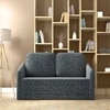 Kobi 2 Seater Fold Out Sofa Cum Bed in Charcoal Haze Colour