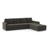 Apollo Sofa (Colour : Smoke, Cushion : Hard, Back Type : Regular, Seating Capacity : Right Aligned 3 Seater + Right Aligned Chaise)