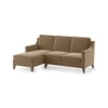 Abbey Sectional Sofa (Colour : Fawn Velvet, Cushion : Soft, Seater : Left Aligned 2 Seater + Left Aligned Chaise)