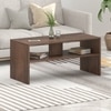 BLUEWUD Oliver Engineered Wood Coffee Center Sofa Tea/Teapoy Console Table with Storage for Sofa Set Living Room Home Hall (Brown Maple)