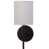 Eliante Cloth Shade Wall Lights Mild Steel & Glass Material Dark Brown & White Finish