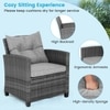 Carry Bird Wicker Patio Furniture Outdoor Balcony Chairs In Grey Colour