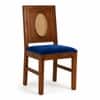 Globally Indian Elodie Solid Sheesham Wood 6 Seater Dining Table Set 6 Chairs Navy Blue