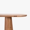Hump Solid Wood Oak Console Table in Brown Colour