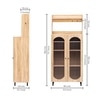 Stellar Multipurpose Storage Cabinet (Tall Size with Upper Shelf, Oak)