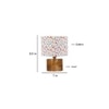 Elena Multicolor cotton table lamp with Natural Wood Base