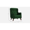 Ruby Solid Wood Accent Chair in Green Colour