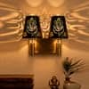 Devansh Metal Electric Wall Light in Gold Colour with Multi Shade Count of 1 Light