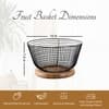 Cache Wire Basket With Wooden Base Black