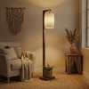 Elementary Beige Jute Floor Lamp with Beige Jute Base