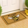 Luxe Home 100% Natural Coir Doormat Bee Print Design (71x45 cm)