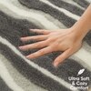 Luxe Home Canada Multi Waves Bath Mat (40x60 cm) Silver