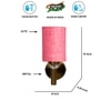 Devansh Metal Electric Wall Light in Gold Colour with Pink Shade Count of 1 Light