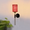 Devansh Metal Electric Wall Light in Black Colour with Maroon Shade Count of 1 Light