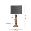 Devansh Grey Jute   Table Lamp With  Wood Natural Base (7X17.5 Inches)-17