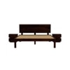 Esra Solid Wood Queen  Size Bed Without Storage (Walnut Finish)