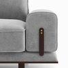 Barcelona Essential 3 Seater Fabric Sofa In Granite Weave