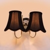 Devansh Dual Steel Metal  Wallmounted Lamp With Cotton Steel Metal  Shade