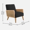 Evant Ratan Accent Chair in Black Colour