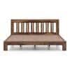 Beirut Solid Wood Bed Queen Size In Teak Finish