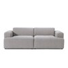 Comforthaven Wood 2 Seater With Upholstery Non Storage Sofa In Grey Colour